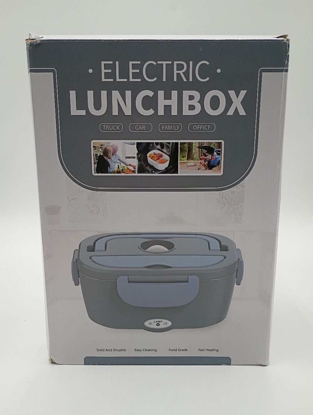 Electric Portable Lunch Box 1.5L Food Warmer W/ Utensils, Snack Box, Bag, Cords.